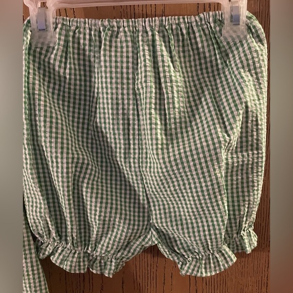 Samara Girls Sz 6 Green sleeveless gingham dress
With Bloomers - Picture 5 of 10